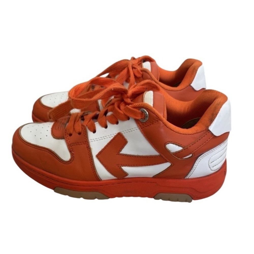 Off-White Out of Office Orange White Sneakers Mens Size 40/ US 8 Italy Made